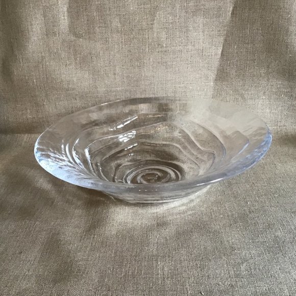 Simon Pearce Art Glass Display or Serving Bowl Hand Blown Heavy Glass - Picture 3 of 11